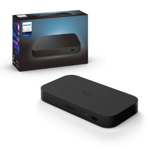 Philips Hue Play HDMI sync box: Hue Sync for your TV, game and movie lighting, Zigbee, works with Philips Hue White and Color, black, voice control with Amazon Alexa, Google Home Assistant and Siri