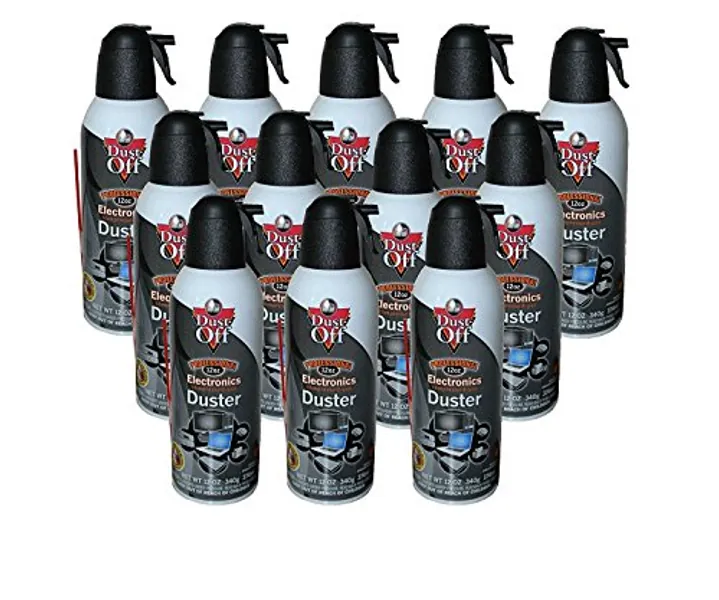 Falcon Dust-Off Professional Electronics Compressed Air Duster, 12 oz (12 Pack) - 12 Packs,12 oz