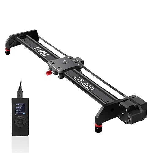 GVM Kamera Slider Motorisiert, 60cm Aluminiumlegierung Fotografie Video Slider, Kameraschlitten Panorama Aufnahme Video Slider für Film Fotografie DSLR Kamera, Zeitraffer Fotografie Camera Slider