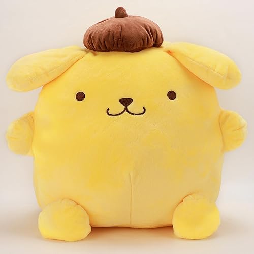 Juju Pompompurin Plush (20 in) - Cute Kawaii Stuff - Kawaii Accessories Pompompurin Stuff - Pompompurin Accessories Cute Accessories - Kawaii Plush Pom Pom Purin Plush - Kawaii Plushies (Hpy) - Happy
