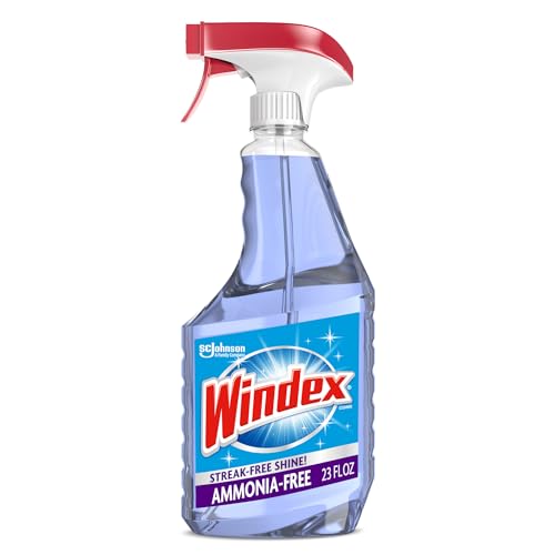 Windex Ammonia-Free Glass and Window Cleaner Spray Bottle, Bottle Made from 100% Recovered Coastal Plastic, Crystal Rain Scent, 23 Fl Oz - 23 Fl Oz (Pack of 1)