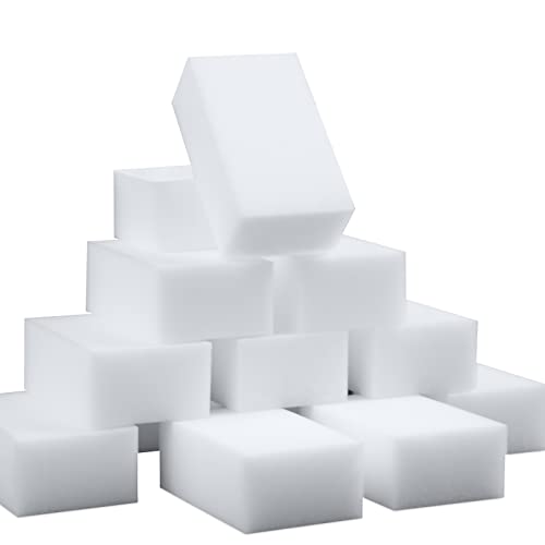 100 Pack Magic Sponge Eraser Extra Thick and Long Lasting Melamine Cleaning Sponges in Bulk - Multi Surface Power Scrubber Foam Cleaning Pads - Bathtub, Floor, Baseboard, Bathroom, Wall Cleaner - 100 Count (Pack of 1)