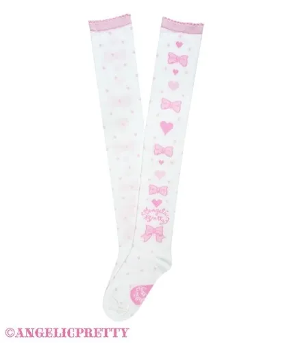 Angelic Pretty Topping Heart over knee socks