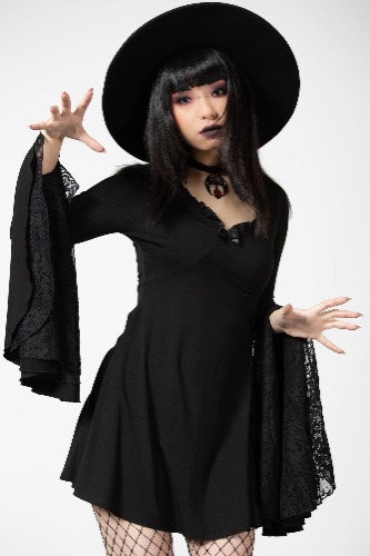 Hagatha Sorceress Dress | XL / Black / 95% Viscose 5% Elastane