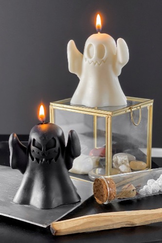 Boo Eek Moulded Candle Set | One Size / Black/White / 100% Soybean Wax