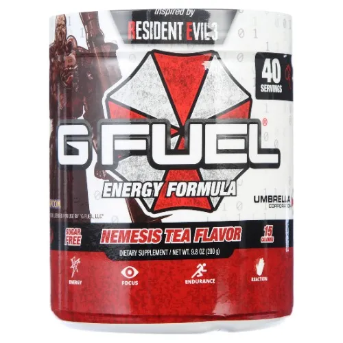 Amazon.com : G Fuel Resident Evil Remastered Energy Powder inspired by CAPCOM's Resident EvilTM 3, 9.8 oz (40 servings) : Health & Household