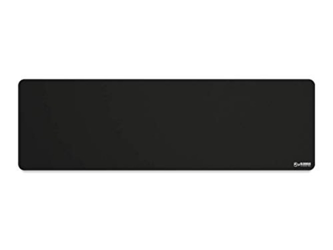 Glorious Extended Gaming Mouse Pad/Mat - Long Black Cloth Mousepad, Stitched Edges | 11"x36" (G-E) - Large Extended - Black