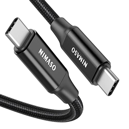 NIMASO USB C to USB C 3.1 Gen 2 Cable 10Gbps Data Transfer, 4K Video Output Monitor Cable 100W PD Fast Charging, for iPhone 15Pro/15ProMax/15/15Plus, MacBook, Huawei Matebook, iPad Pro 2020,Chromebook - 1m / 3.3ft - Black