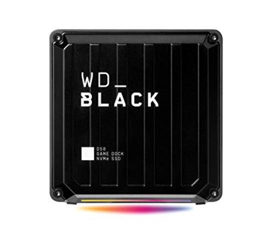 WD_BLACK 1TB D50 Game Dock NVMe SSD Solid State Drive, RGB with Thunderbolt 3 Connectivity, Up to 3,000 MB/s - WDBA3U0010BBK-NESN - Game Dock 1TB NVMe SSD