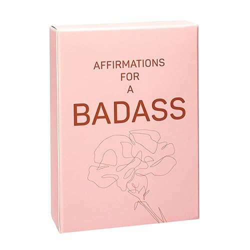 Gejoyse 60 Badass Affirmation Cards for Women Inspirational Motivational Cards for Women Positive Daily Badass Affirmations Cards for Women Spiritual Self Care Gifts for Women Friend Her