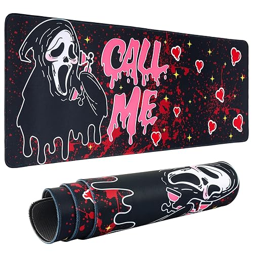 Large Gaming Mouse Pad 31.5 x 11.8in Desk Mat for Office Mousepad Anti-Skid Rubber Base Soft Comfortable and Durable Desk Pad (Black) - Black