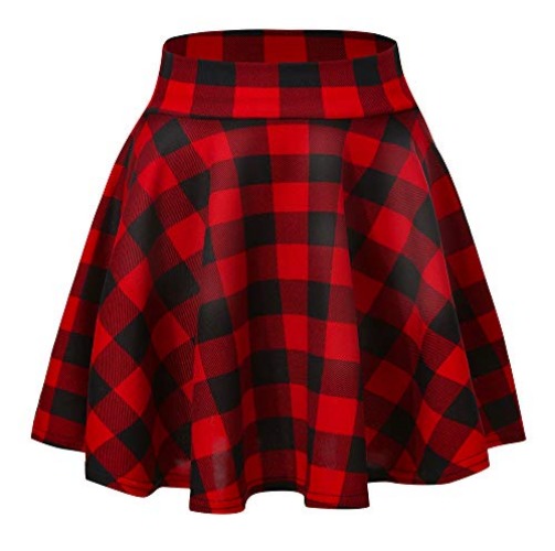 Urban CoCo Women's Basic Versatile Stretchy Flared Casual Mini Skater Skirt - Medium - #13