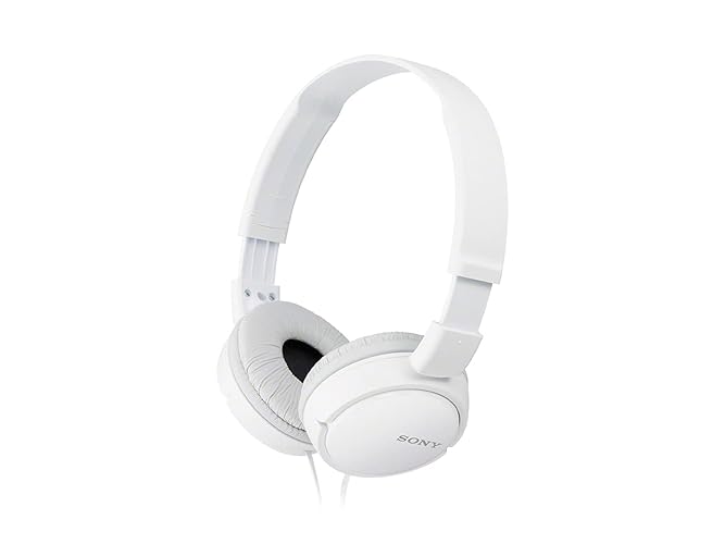 Sony ZX Series Wired On-Ear Headphones, White MDR-ZX110 - No Mic - White