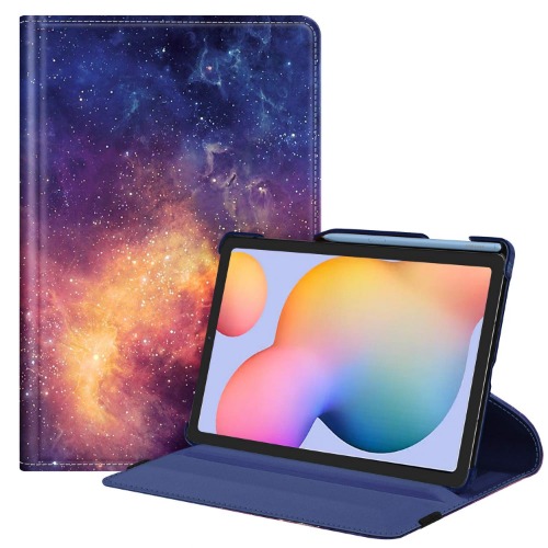 Fintie Rotating Case for Samsung Galaxy Tab S6 Lite 10.4 Inch 2022/2020 Model (SM-P610/P613/P615/P619) with S Pen Holder, 360 Degree Swivel Stand Cover Auto Sleep/Wake, Galaxy - Z- Galaxy