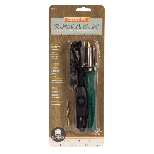 Walnut Hollow Creative Woodburner Introduction Value Pen for Beginner and Intermediate Woodburning, 4 Tips - Green
