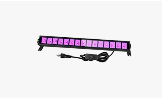 Amazon.com: Upgraded 36W LED Black Light Bar, Premium LED Blacklight Flood Light with Plug+Switch+5ft Cord, Light Up 21x21ft Area, for Halloween Glow Fluorescent Party Bedroom Game Room Body Paint Stage Lighting : Health & Household