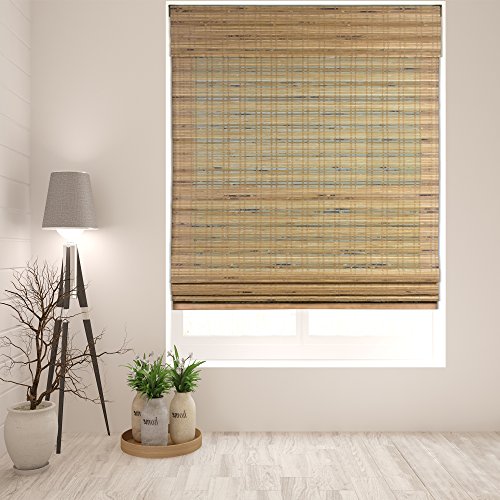 ARLO Bamboo Roman Shades, Tuscan, 31" W x 60" H,Cordless Light Filtering/Sheer Window Blinds. - 31"W x 60"H - Tuscan
