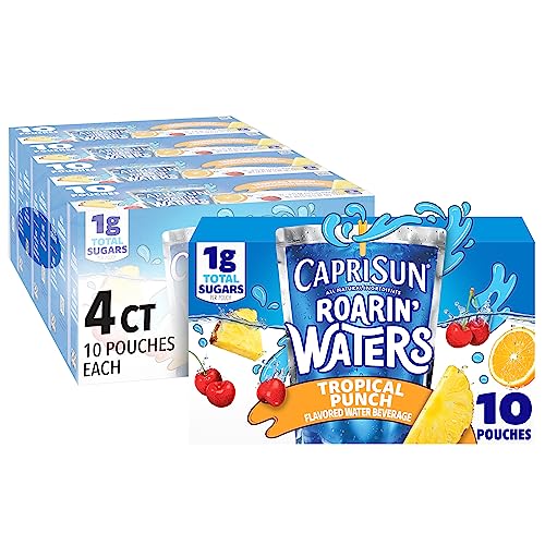 Capri Sun Roarin' Waters Tropical Tide Ready-to-Drink Juice (40 Pouches Total) - tropical - 6 Fl Oz (Pack of 40)