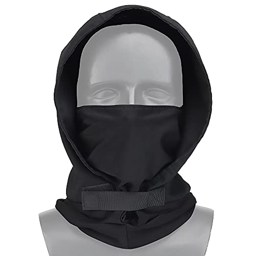 Tactical Headgear Paintball Stretch Fabric Mask Hood Headwear Full Face Mask - BK