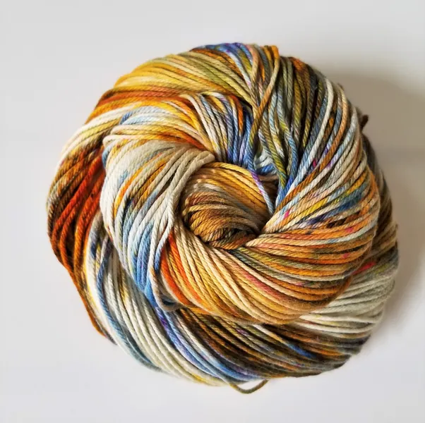 Rough Rider- 100% Organic Cotton, Worsted Weight Hand Dyed Speckled Yarn