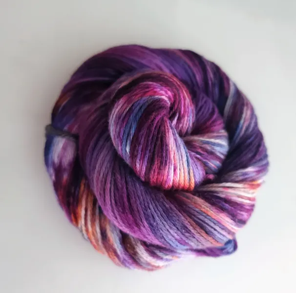 Soul Mate- 100% Organic Cotton, Hand Dyed, Fingering Weight, Ombre, Variegated, Hand Painted Yarn