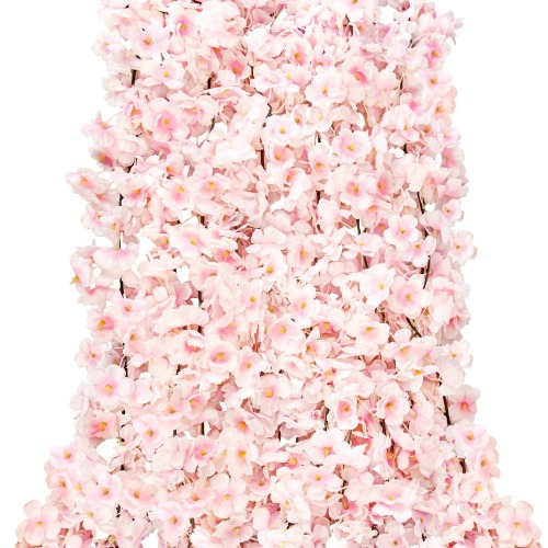 4 Pcs Artificial Cherry Blossom Flowers Vines Hanging Silk Flower Garland for Wedding Party Home Japanese Kawaii Room Decor 23.6FT - 