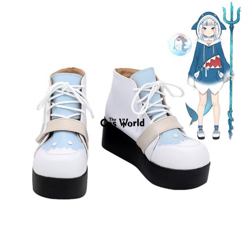 Japanese YouTuber Virtual VTuber Hololive Gawr Gura Customize Anime Cosplay Shoes Boots|Shoes|   - AliExpress