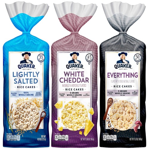 Quaker Large Rice Cakes, 3 Flavor Topper Variety Pack, Pack of 6 - Topper Variety Pack