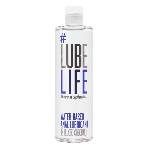 LubeLife Water-Based Anal Lubricant, Personal Backdoor Lube for Men, Women and Couples, Non-Staining, 12 Fl Oz