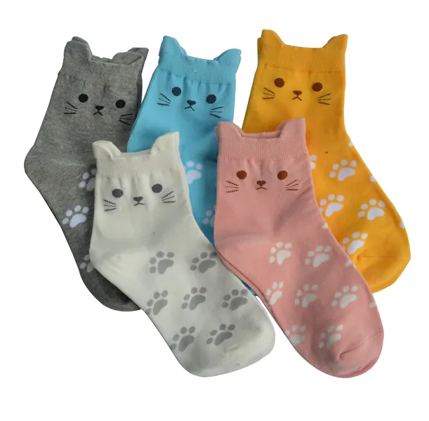 Jeasona Women's Cat Socks Cute Animal Socks Sunflower Owl Sloth Gifts for Women - Multicoloured Cat