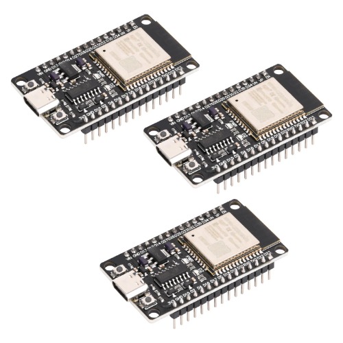 3 stycken ESP32 USB C med CH340-chip ESP32 NodeMCU ESP32 WROOM 32 utvecklingskort ESP-WROOM-32, 2,4 GHz WiFi + Bluetooth-mikrokontroll