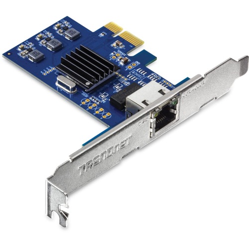 TRENDnet TEG-25GECTX PCIe 2.5Gbase-T nätverksadapter, konverterar PCie-plats till 2,5 G Ethernet-port, 802.1Q VLAN-taggning, standard och diskreta medier ingår, 9 KB Jumbo ramar