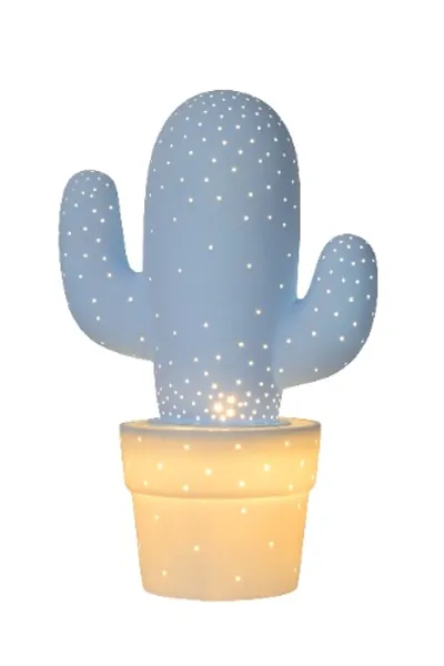Cactus luminoso, Ceramica, Azzurro pastello