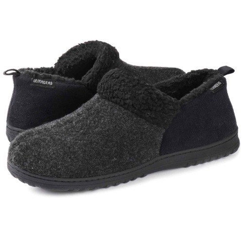 ULTRAIDEAS Men's Wool-Like Blend Micro Suede Moccasin Slippers