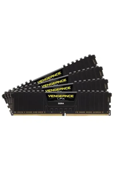 Corsair CMK32GX4M4B3200C16 Vengeance LPX 32 GB (4 x 8 GB) DDR4 3200 MHz C16 XMP 2.0 High Performance Desktop Memory Kit, Black - 3200 MHz - 4 x 8 GB - Black