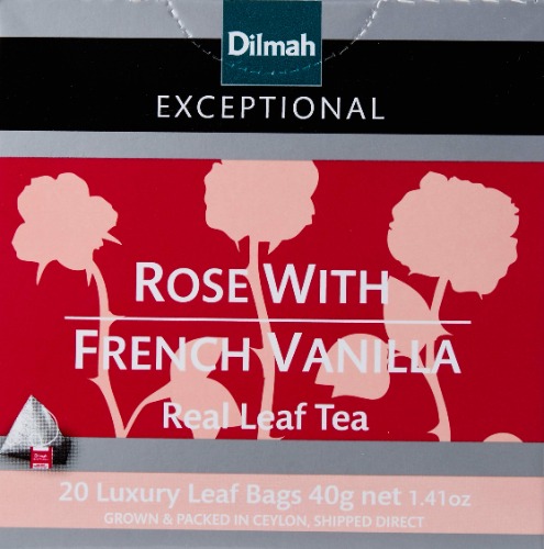Dilmah Exceptional Rose with French Vanilla, 40 g, Rose & Vanilla