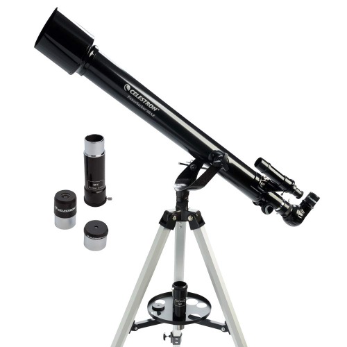 Celestron 60mm PowerSeeker Astronomical Telescope, Black (21041) - 60AZ Refractor $162.85
