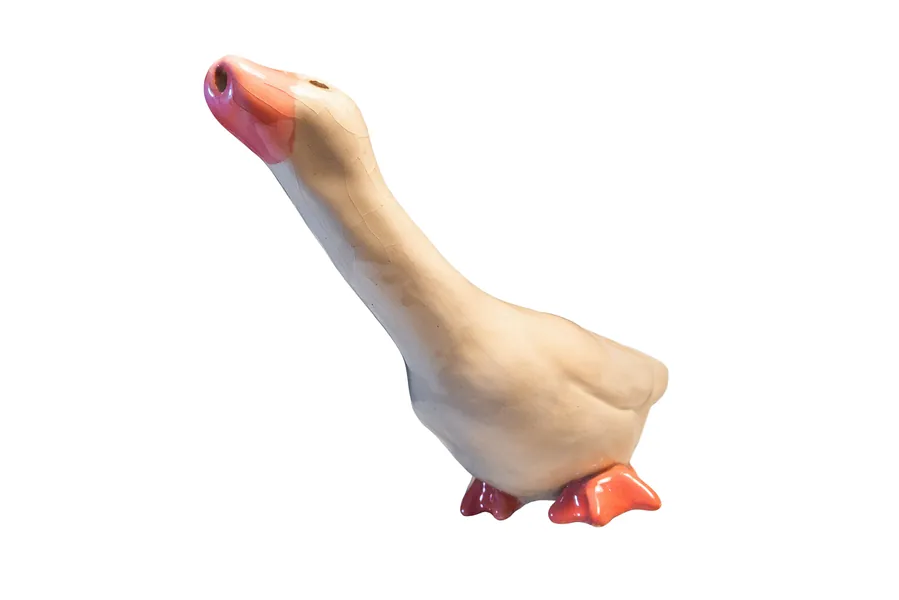 Ceramic country goose goose duck figurine art pipe