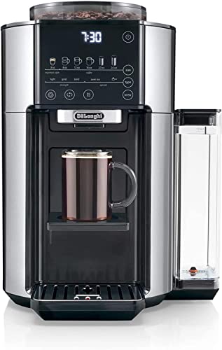 De'Longhi TrueBrew Drip Coffee Maker, Built in Grinder, Single Serve, 8 oz to 24 oz, Hot or Iced Coffee, Stainless, CAM51025MB - CAM51025MB