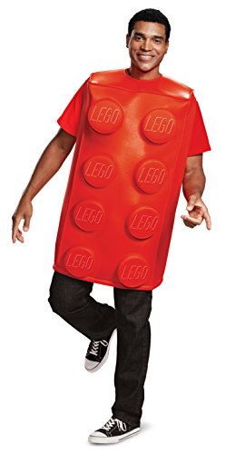 Disguise Brick Costume Adult Unisex Lego Costume outfit - Red - Adult M/L