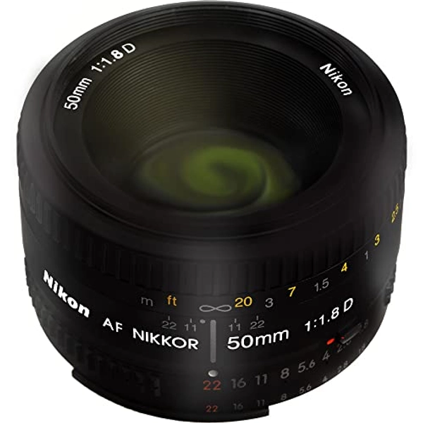 Nikon AF FX NIKKOR 50mm f/1.8D Lens for Nikon DSLR Cameras (Renewed)