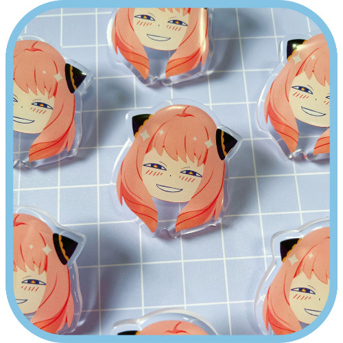 anya acrylic pin