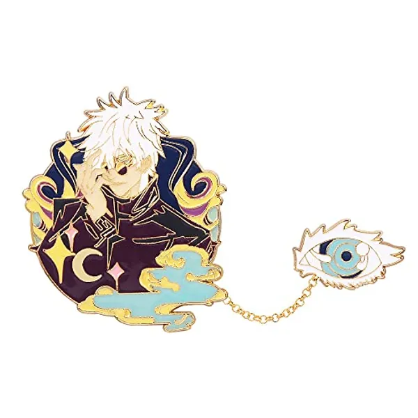 JJK Gojo & Megumi Enamel Pin - Ryomen Sukuna Anime Figure Badge Pins - Gifts for Kids Teens Women Men and Fans