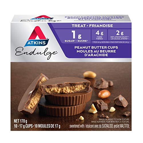 Atkins Endulge Treats, Peanut Butter Cups, Low Sugar, Keto Friendly, High Fibre, 1g Sugar, 2g Carbs, 10ct - Peanut Butter Cups - Endulge Treats