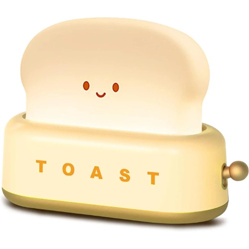 Adorable Toast Kawaii Cartoon LED Night Light Lamp - Yellow / USB Plug