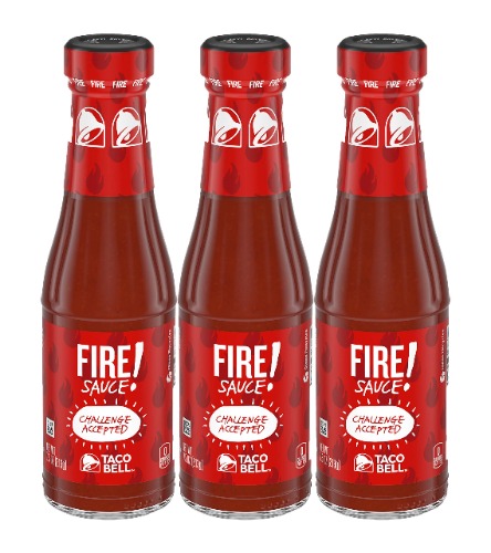 Taco Bell Sauce,fire, 7.5 Ounce Bottle (Pack of 3) by Taco Bell