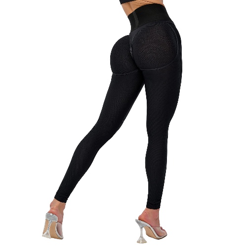Bona Fide Premium Quality Push Up Leggings for Women with Unique Design and Butt Lifting - High Waisted Tummy Control Legging - Extra Sex-push Up Lyc Black Skin X-Small