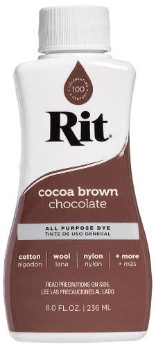 RIT DYE UR820.COBR Fabric Liquid Dye All-Purpose, Cocoa Brown, 1 Pack - Cocoa Brown