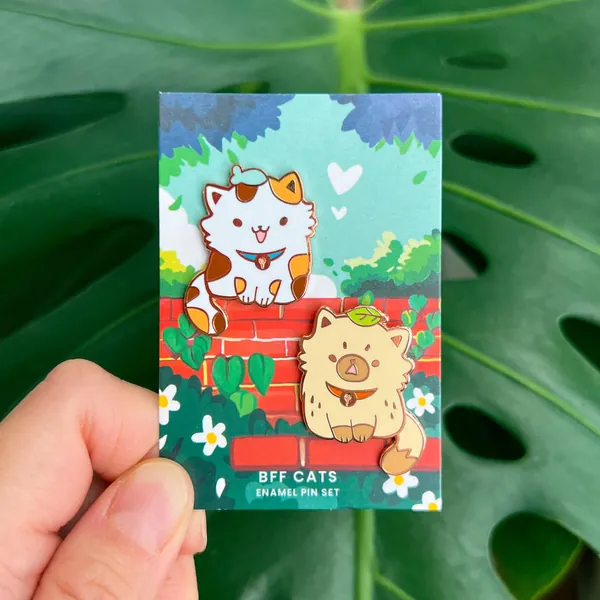 Enamel Pin - BFF Cats Pin Set