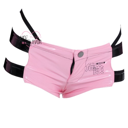Danger Cyber Cat Outfit - Pink & Black / Bottom / L/XL